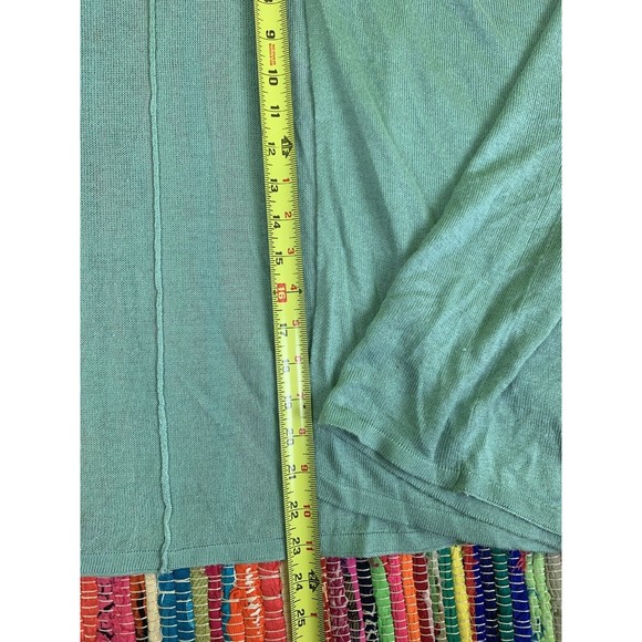 Womens Light Green Knit Poncho Cardigan OSFM Open Front Soft - Picture 6 of 8